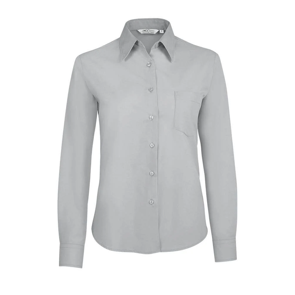 Executive.Xs. Perla Grigia. Camicia Popin A Maniche Lunghe