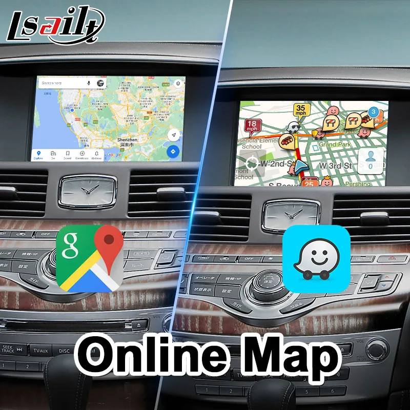 Y51 フーガ Carplay Android AutoキットInfiniti等 Lsailt 8+128GB Android Video Carplay Interface for 2009-2019