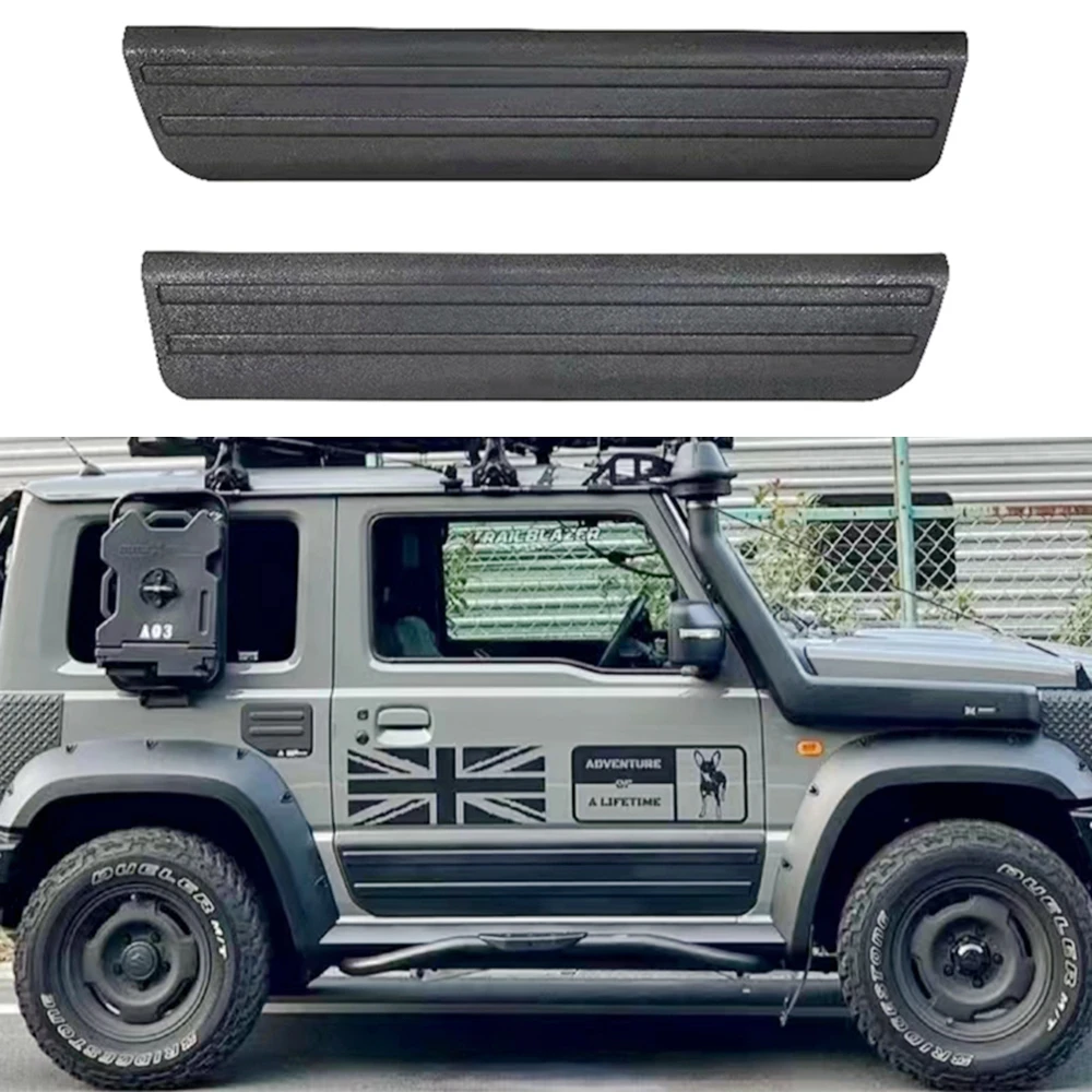 Корпус Наружная Боковая дверь защитная накладка полоса крышка для Suzuki Jimny JB64 JB74 2019-2023 высококачественные аксессуары ABS Refits Корпус Наружная Боковая дверь защитная накладка полоса крышка для Suzuki Jimny JB64 JB74 2019-2023 высококачественные аксессуары ABS Refits