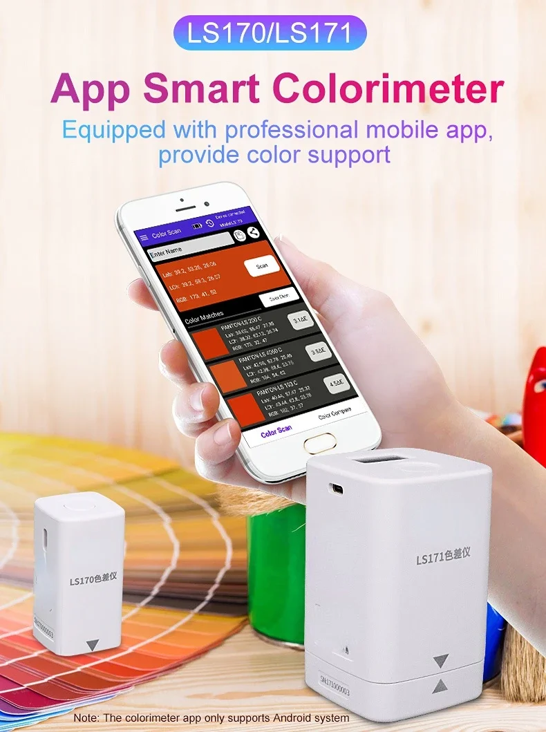 Linshang LS171 LS170 Mobile Phone APP Portable Colorimeter analyzer with Screen