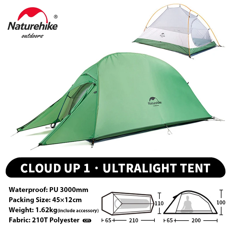 Naturehike Cloud Up 1 2 3 Person Camping Tent Ultralight Waterproof Trekking Tents Hiking Backpacking Shelter Tent Travel Tent 15
