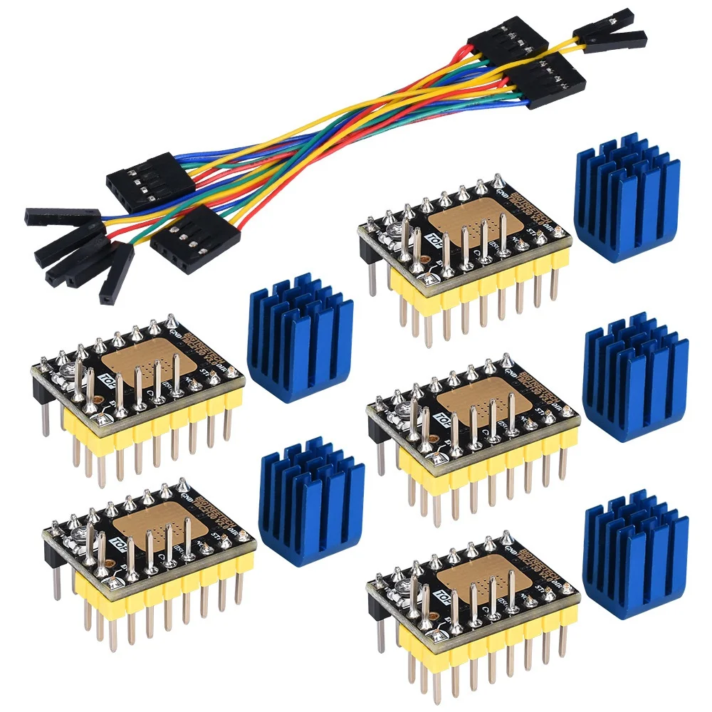 BIGTREETECH SPI 스텝퍼 모터 드라이버, 3D 프린터 부품, SKR V1.4 V1.3 보드 MKS용 A4988, TMC2130 V3.0, 5 개