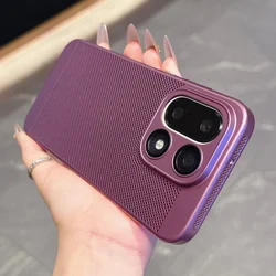 Luxury Slim Cooling Matte Phone Case with Candy Color and Lens Protection - Shockproof Cover with Heat Dissipation Grid Design for OnePlus 15 (Meizi Purple)
