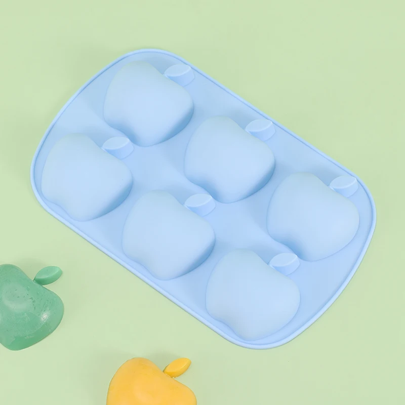 Silicone Multi-Purpose Baking Mold with 6 Apple-Shaped Cavities