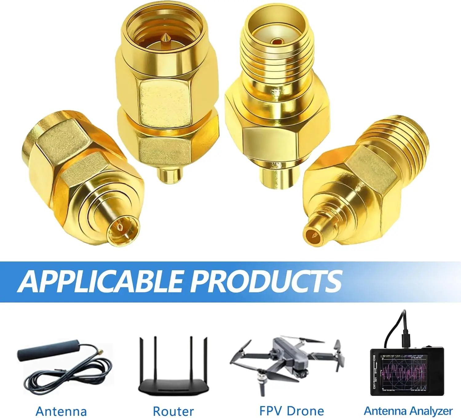 Câble adaptateur SMA MMCX pour FPV VTX VRX - 4 types