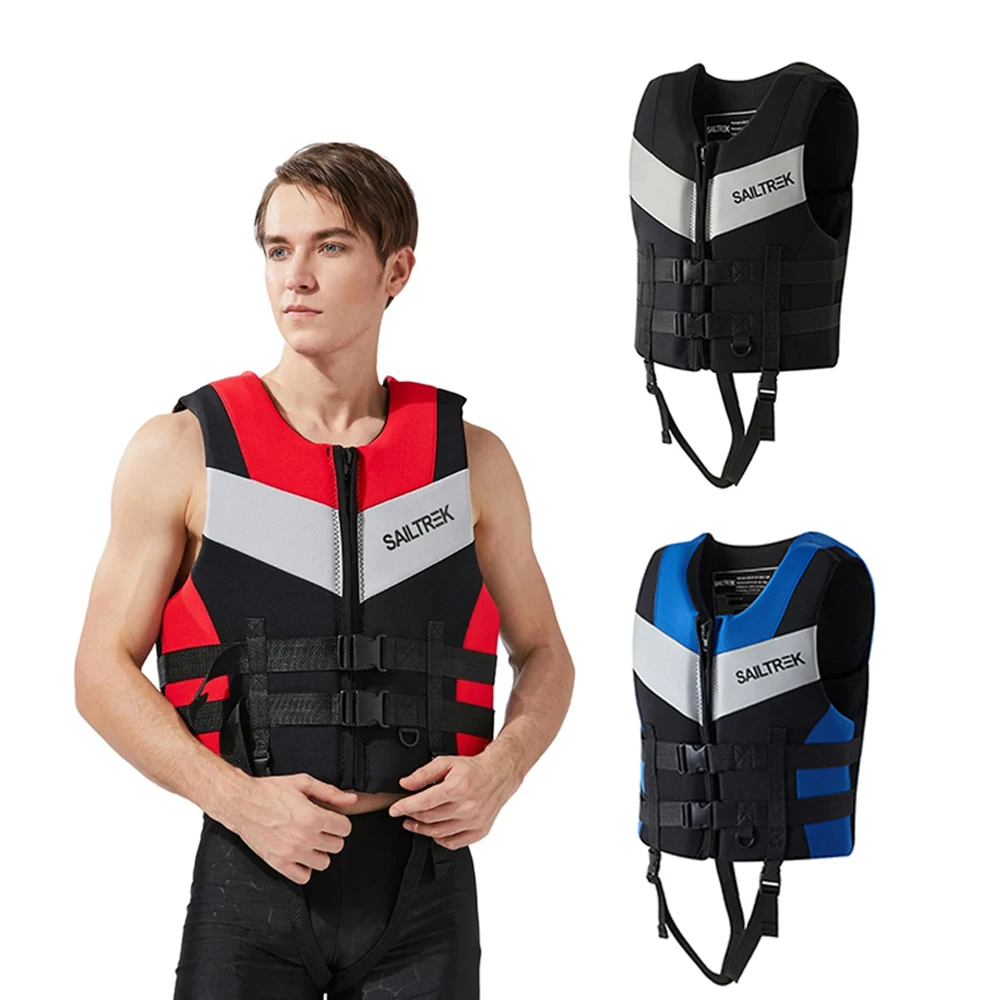 Gilet de sauvetage en néoprène pour adultes, flottabilité, radeau de surf, bateaux à moteur, kayak, gilet de pêche, jet ski, sauvetage de sports nautiques