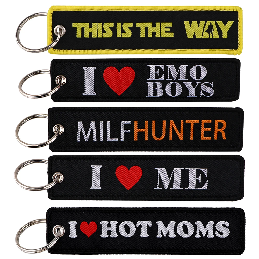 THIS IS THE WAY Cool Key Tag Keychains for Car Motorcycles Keys Holder