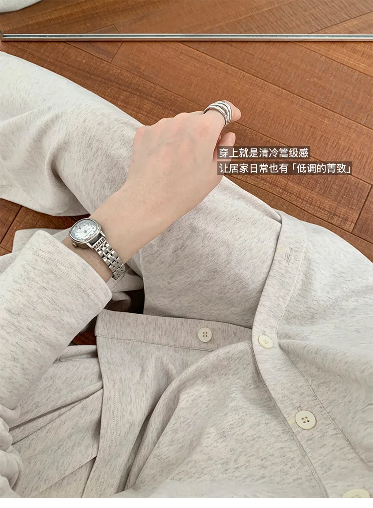 Koreanische Sport Pyjamas Für Frauen Neue Herbst Winter frauen Hause Kleidung Casual Langarm Nachtwäsche Set Komfort Nacht Tragen Weibliche – Detail 15