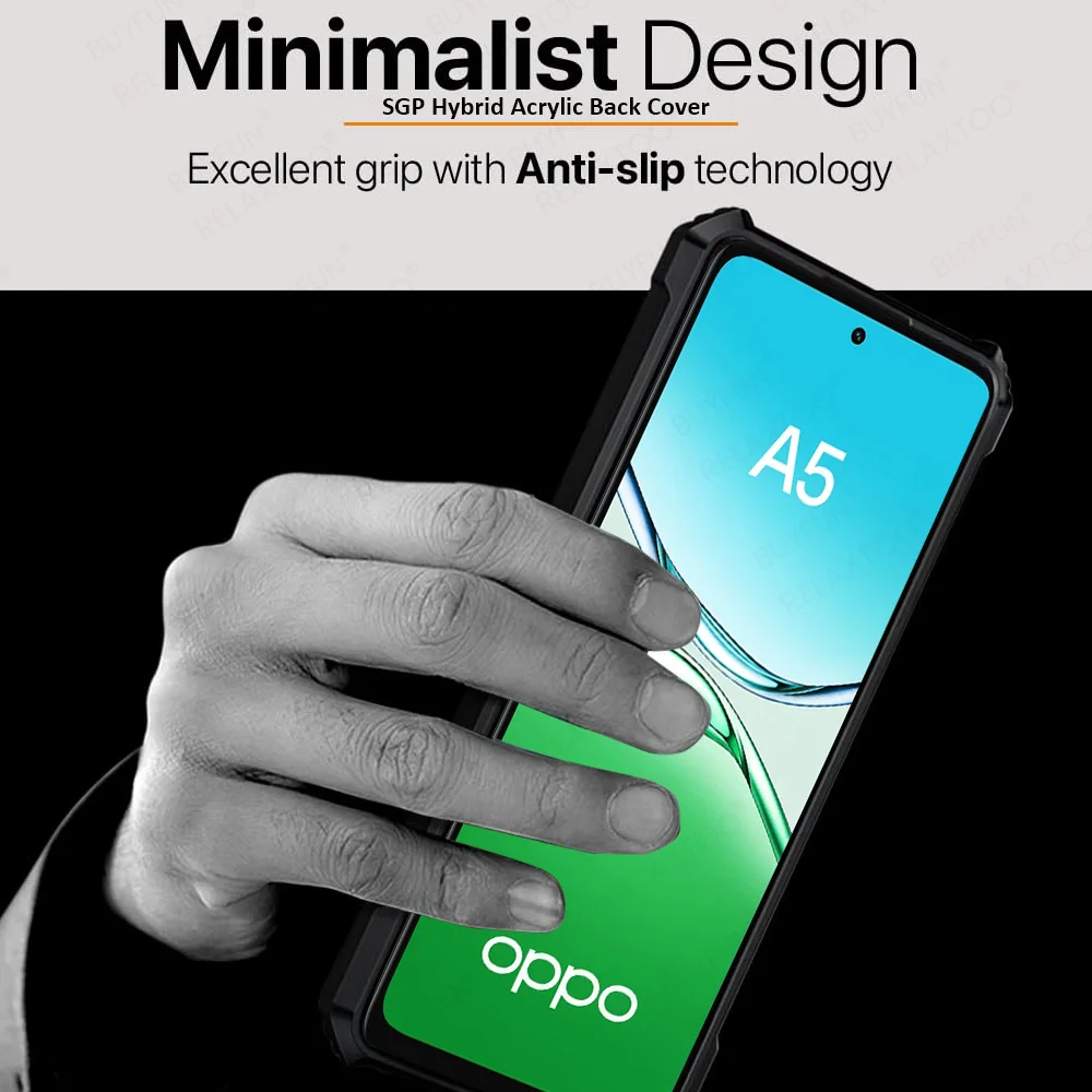 Acrylic Transparent Shockproof Armor Phone Case with Hard PC Back Cover