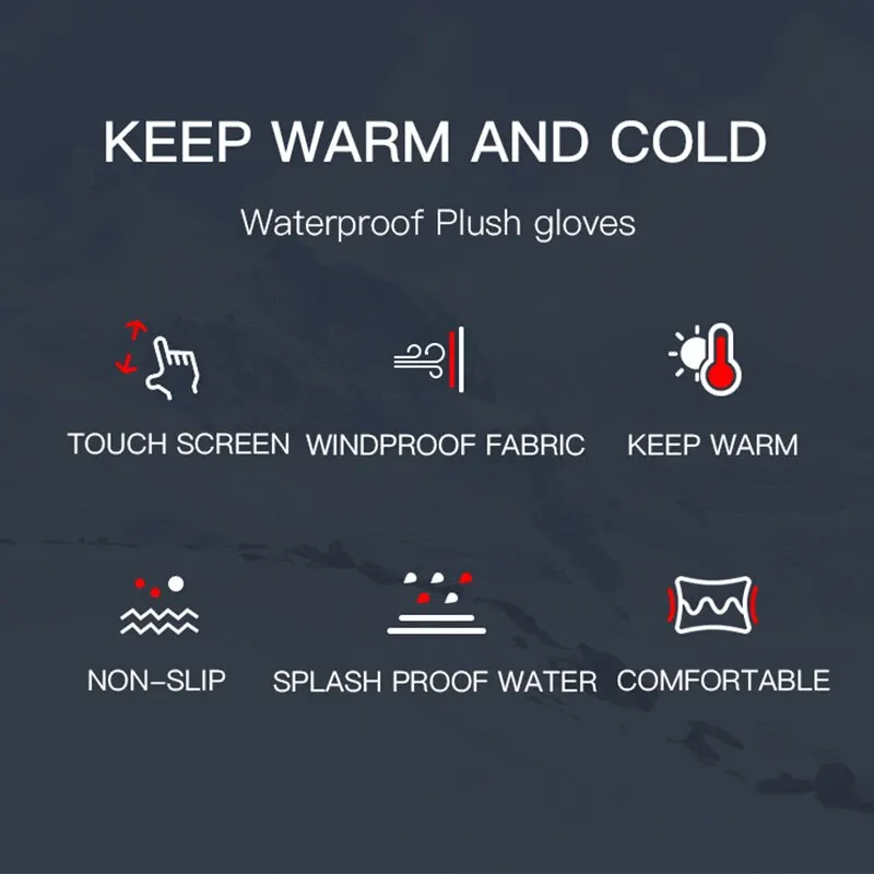 Unisex Touchscreen Windproof Winter Fleece Gloves