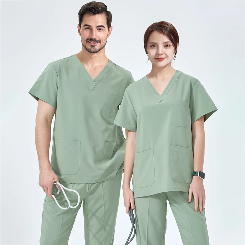 UltraAir™ Stretch Quick-Dry Medical Scrub Set Doctor Nurse Uniform Workwear Moisture-Wicking Durable Veterinary Outfits S01-01