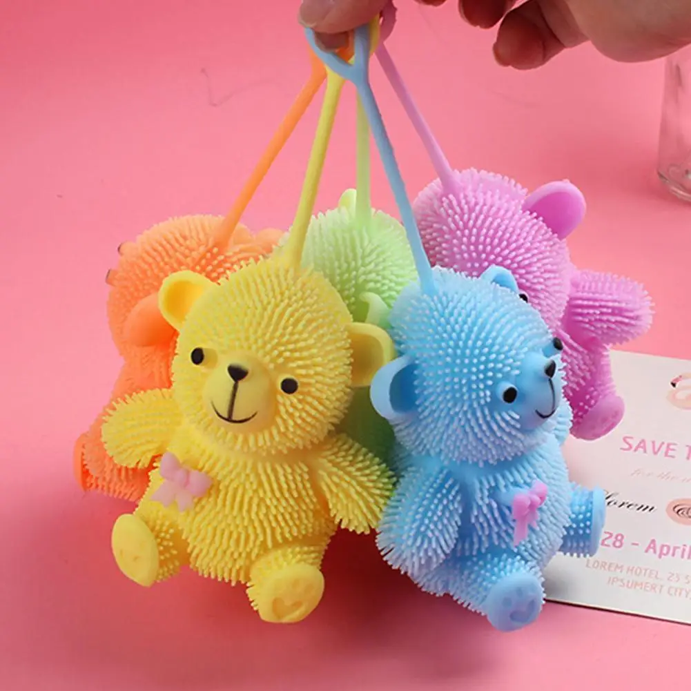 

Random Sensory Toy Funny Magic Rubber Novelty Children Children Gift Bear Light Toys Flashing Led Cute Ball Ou Y0i7