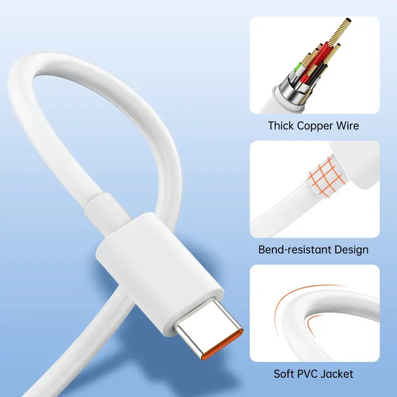 XIAOMI Usb Type C Cable 120W 100W 90W 67W 45W Turbo Fast Charger Mi 17 15 14...