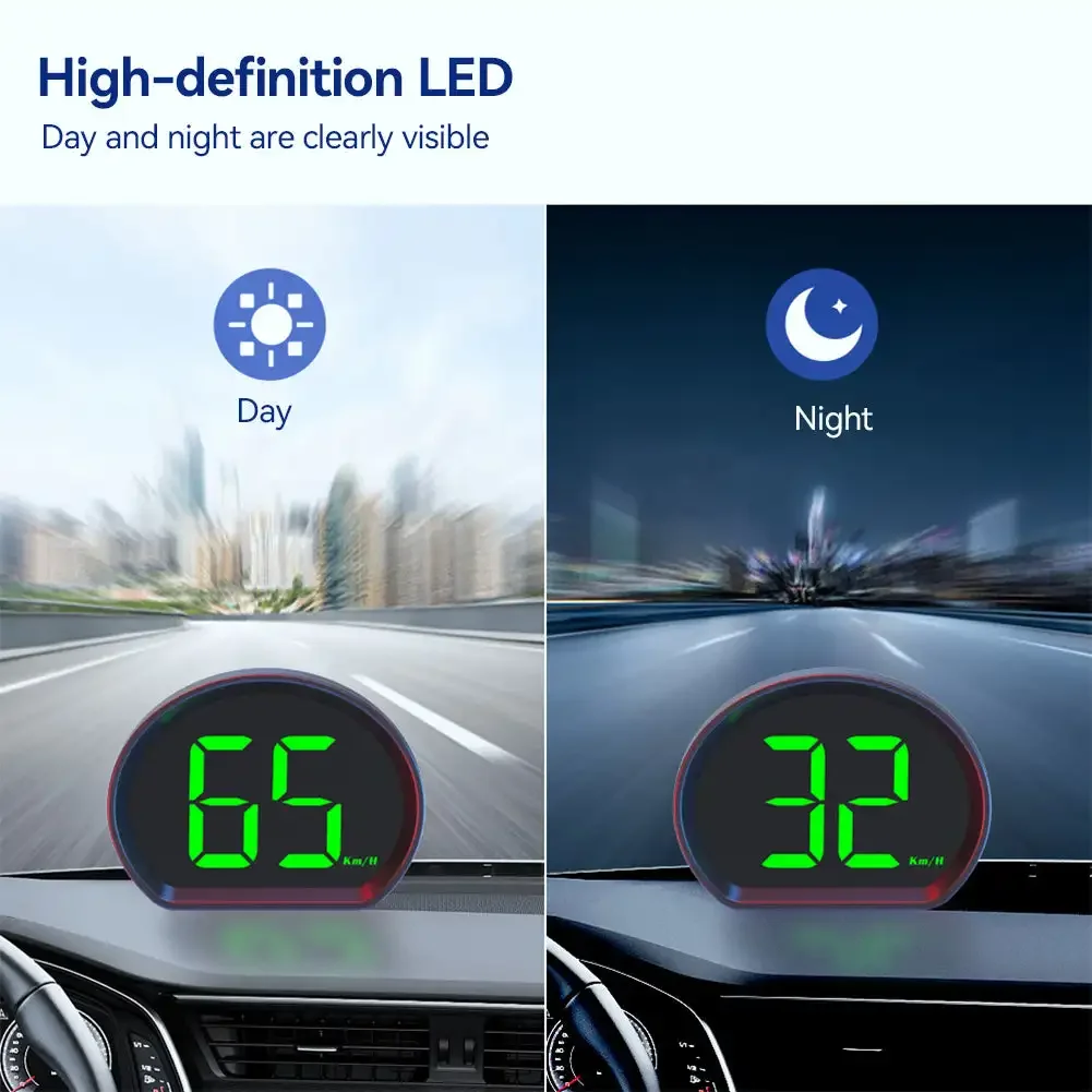 Car GPS Speedometer HUD Head-up Display Digital Speed Meter with KMH MPH Dispaly Plug and Play For Truck Auto Part Accessories 4