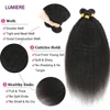 40" Kinky Straight Hair Bundles Deal Virgin Human Hair Weave Bundles 1/3/4 PCS Brazilian Yaki Natural Hair Extensions Thick End 3
