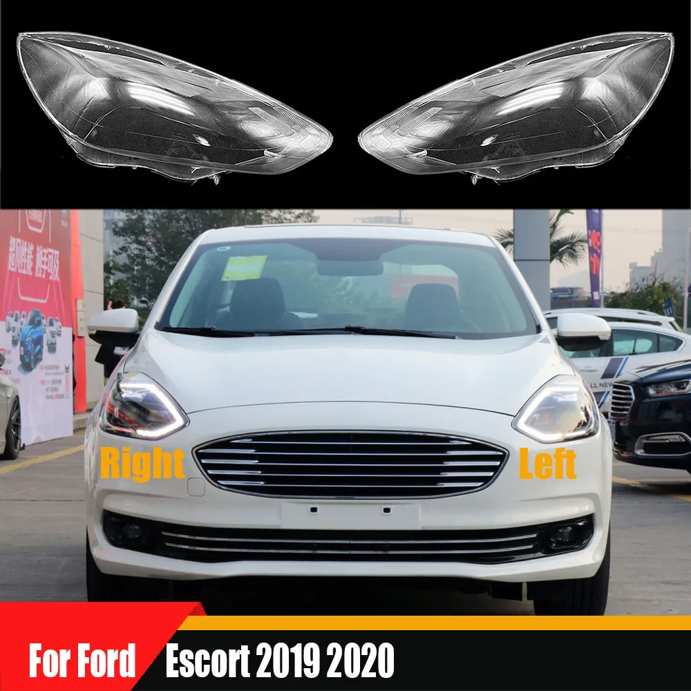 

For Ford Escort 2019 2020 Headlamp Transparent Cover Lamp Shade Headlight Shell Lens Plexiglass Replace Original Lampshade