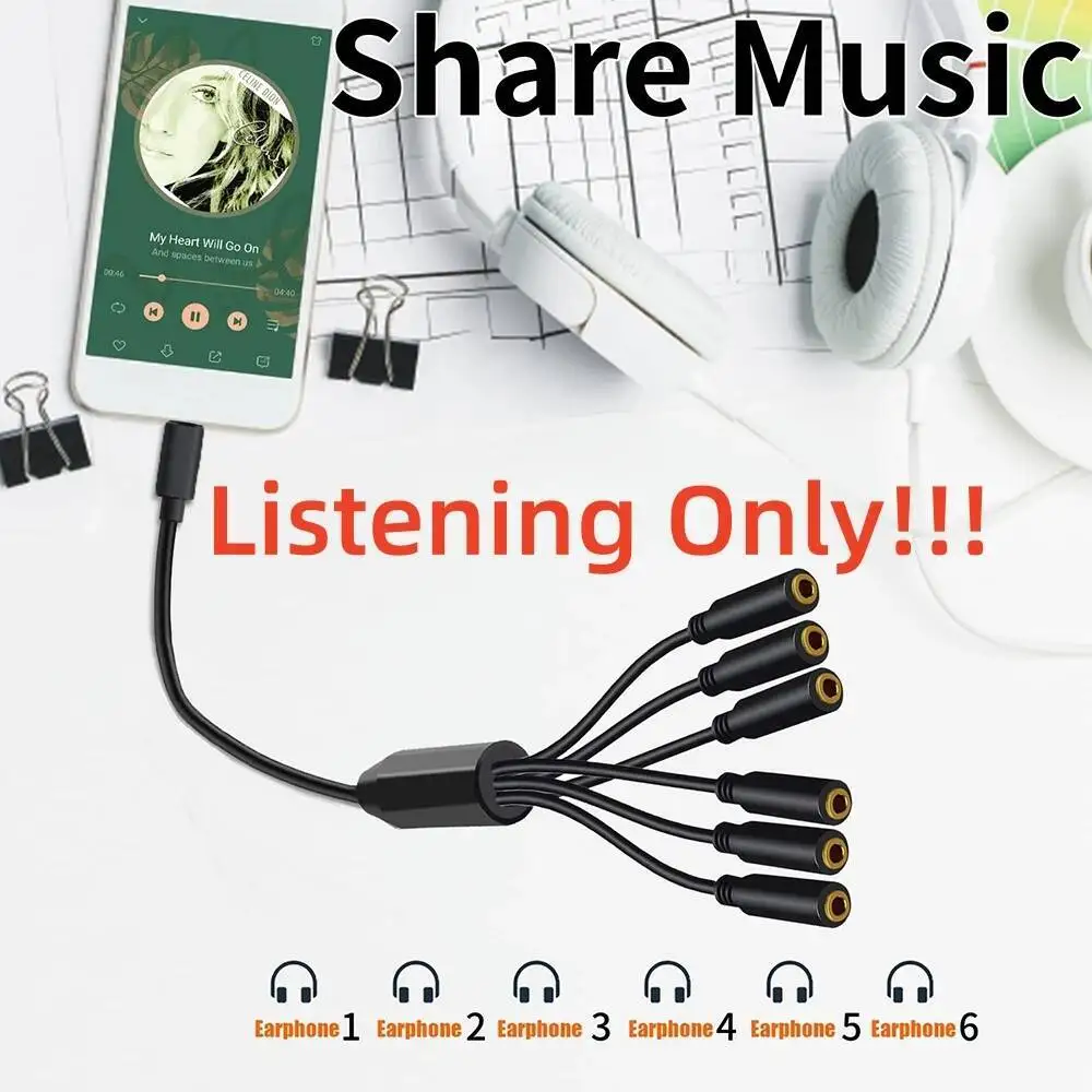 USB-C to 3.5mm Hi-Fi Stereo Audio Splitter Cable