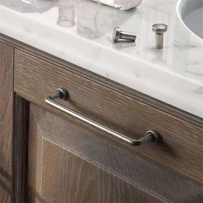 Antique Drawer Cabinet Handles Retro Zinc Alloy Bronze Kitchen Pull Drawer Dresser Closet Hardwares Cupboard Knobs Furniture