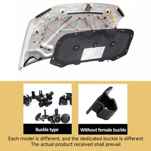 Front Hood Engine Sound Pads For Jeep Wrangler JL 2018~2024 2023 Sound Mats Front Heats Insulation Cotton Covers Car Accessories - Image 6