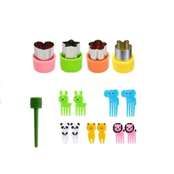 Kids Mini Animal Shape Food Cutter Set - Fun DIY Cookie, Bread, and Fruit Molds (15 Pieces)