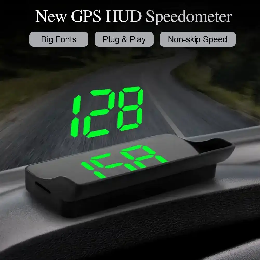 Car Head Up HD Display GPS Speedometer Speed KMH Digital HUD Windshield Projector For All Cars Auto Electronics Accessories 1