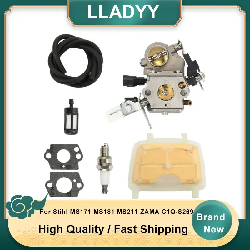 Kit Tune Up Carburatore Per Motosega Stihl Ms171 Ms181 Ms211 Zama C1Q-S269