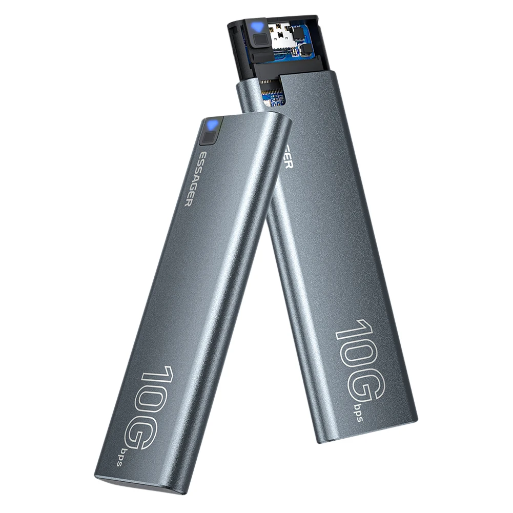 M.2 SATA NVMe SSD ̽, 10Gbps ӵ, USB 3.2 C Ÿ   ָ Ʈ ̺ Ŭ SSD Ŭ