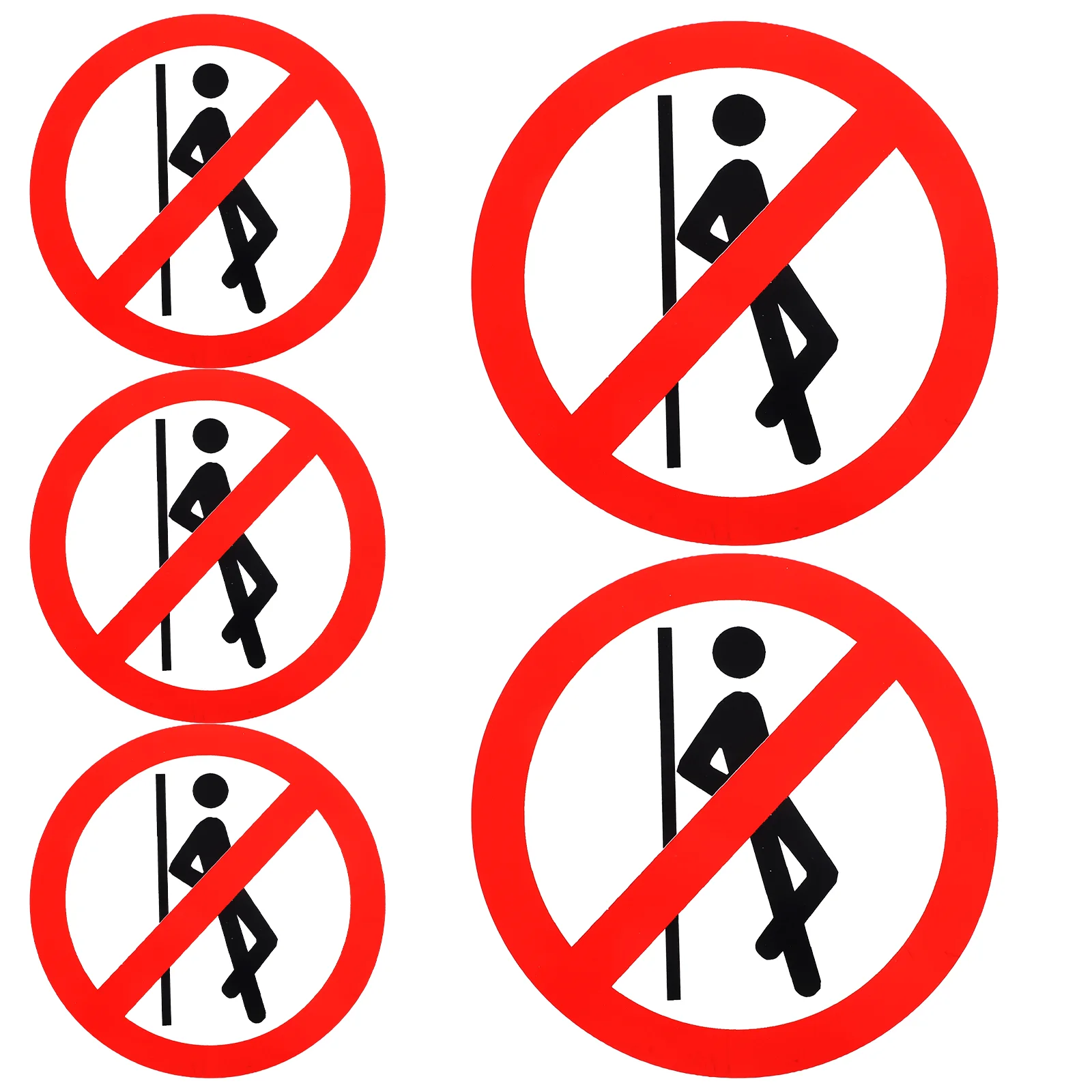 

5 Pcs Label Workshop Safety Signs Miss Stickers Do Not Lean Pvc Self-adhesive Warning Decals
