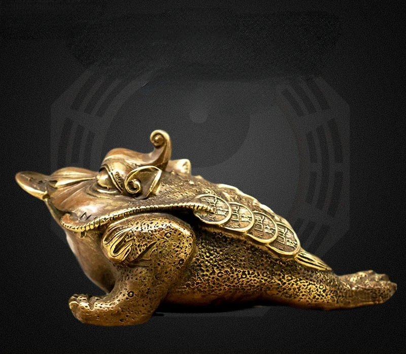 

Pure Copper Animal Three Legged Golden Toad Craft Ornament Metal Crafts Living Room Decoration Miniatures