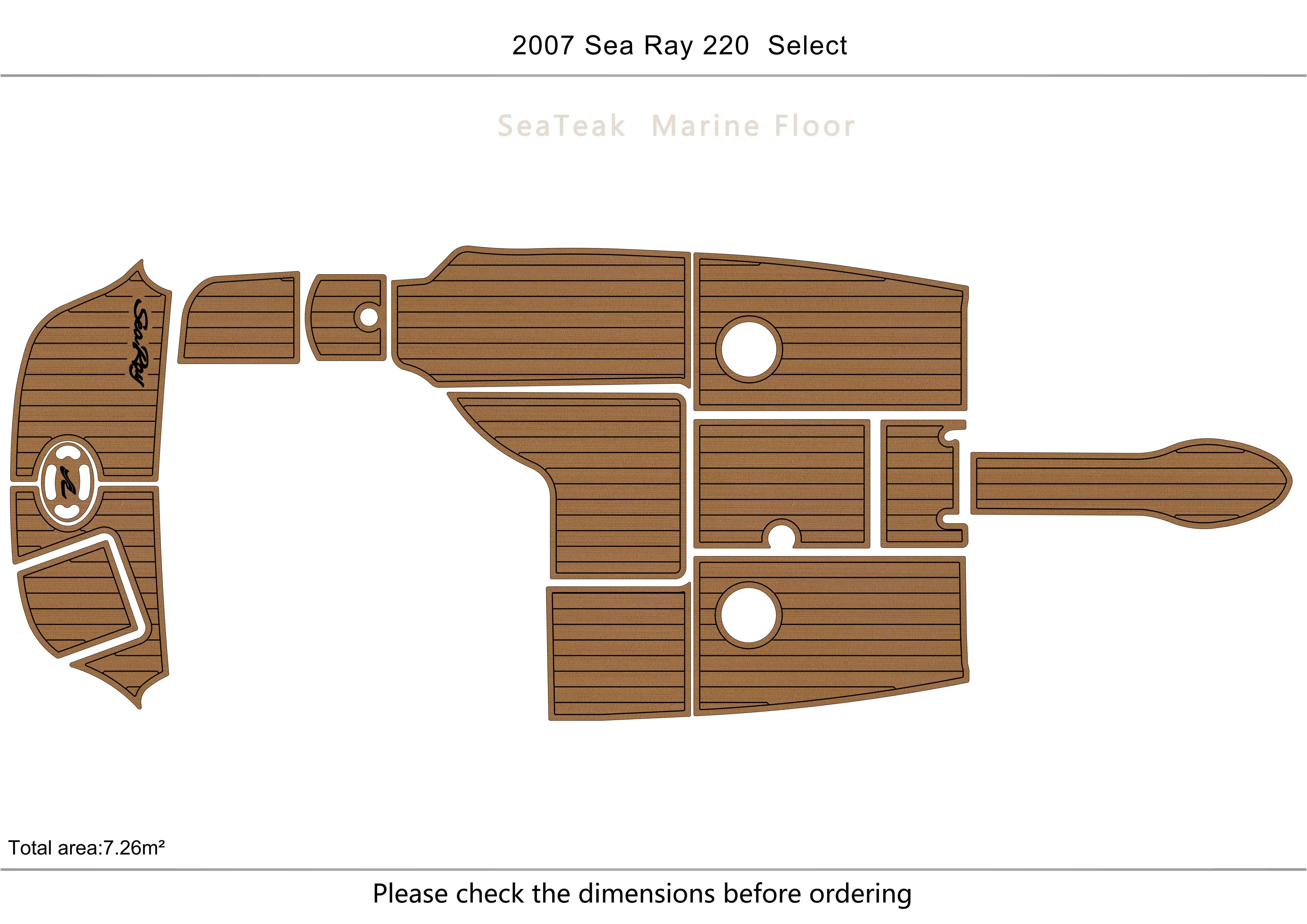 

2007 Sea Ray 220 специальная платформа кабины EVA искусственный ковер для водных лыж, яхт, рыболовной лодки, нескользящий напольный коврик