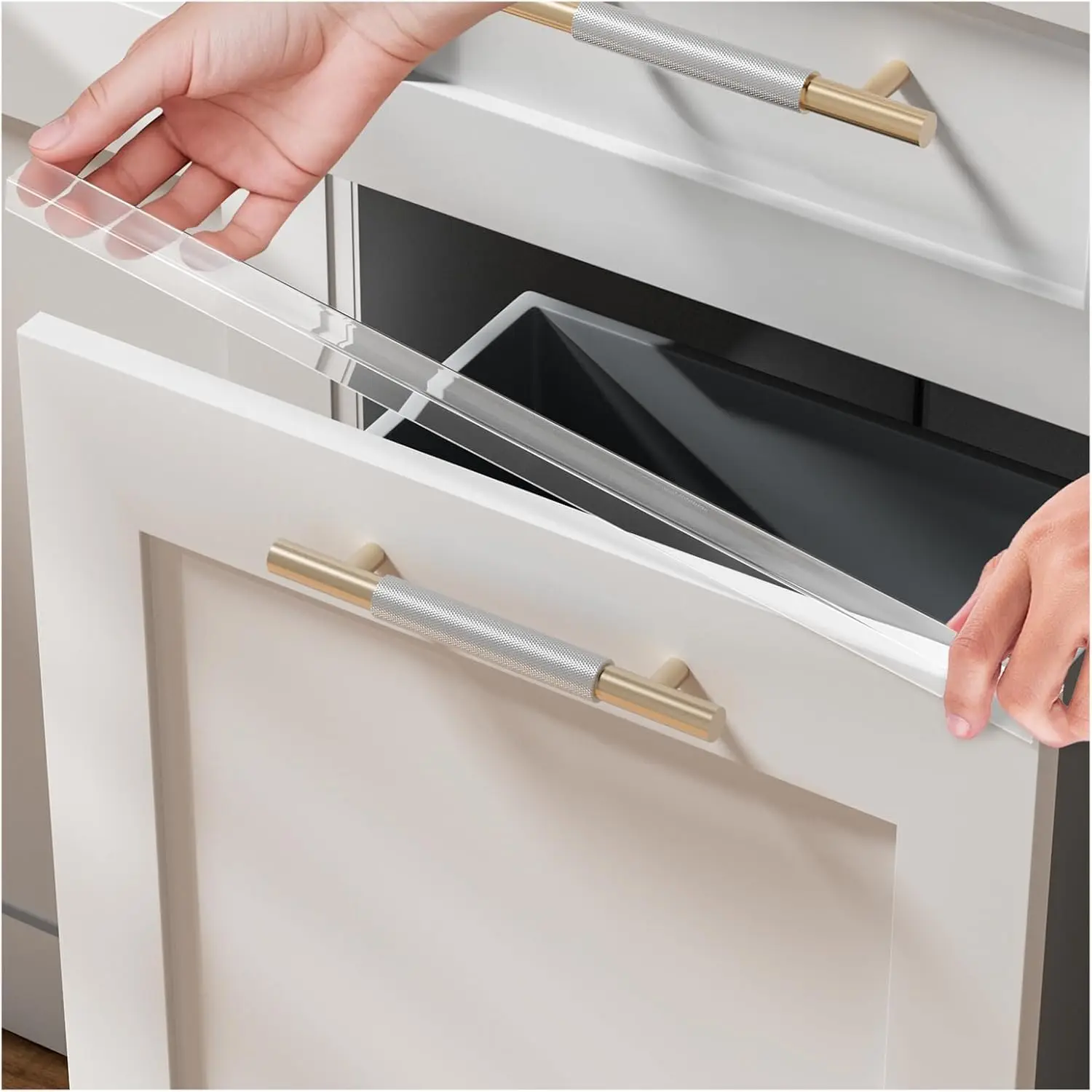 Flexible Slip-On Plastic Edge Guard - Cabinet Door Protector to Prevent Chipping and Wear