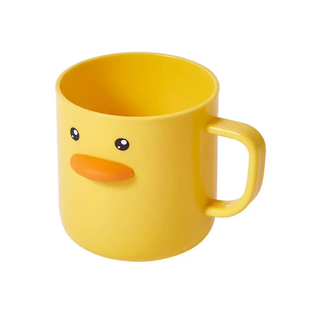 

Yellow Duck Mouthwash Cup Duck Cartoon Toothbrush Holder Mouthwash Cup Set for Home Bathroom Organization Plastic for Couples