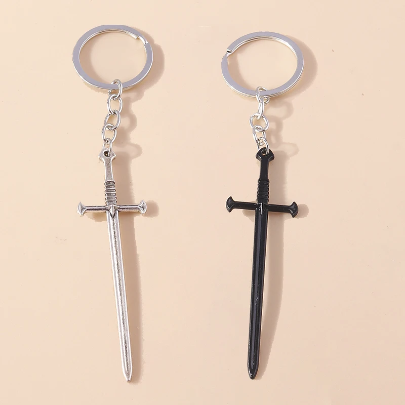 Gothic Punk Legierung Schwert Schlüssel bund Metall Schlüssel ring Anhänger für Auto Schlüssel halter Handtasche Dekor Schmuck Geschenke
