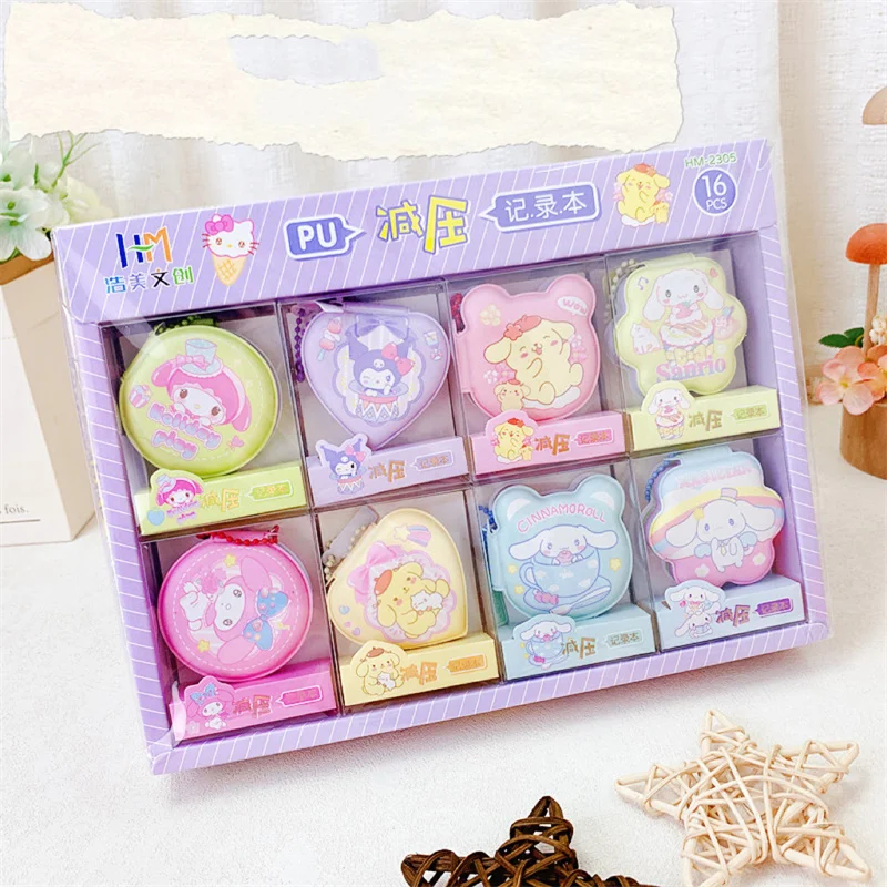 

16 pcs/lot Sanrio Kawaii Animal Notebook Mini Portable Note Book Diary Planner Memo pad Stationery Gift School Office Supplies