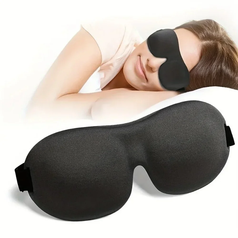 Premium 3D Memory Foam Sleep Mask - Ultra-Soft Light Blocking Eye Cover