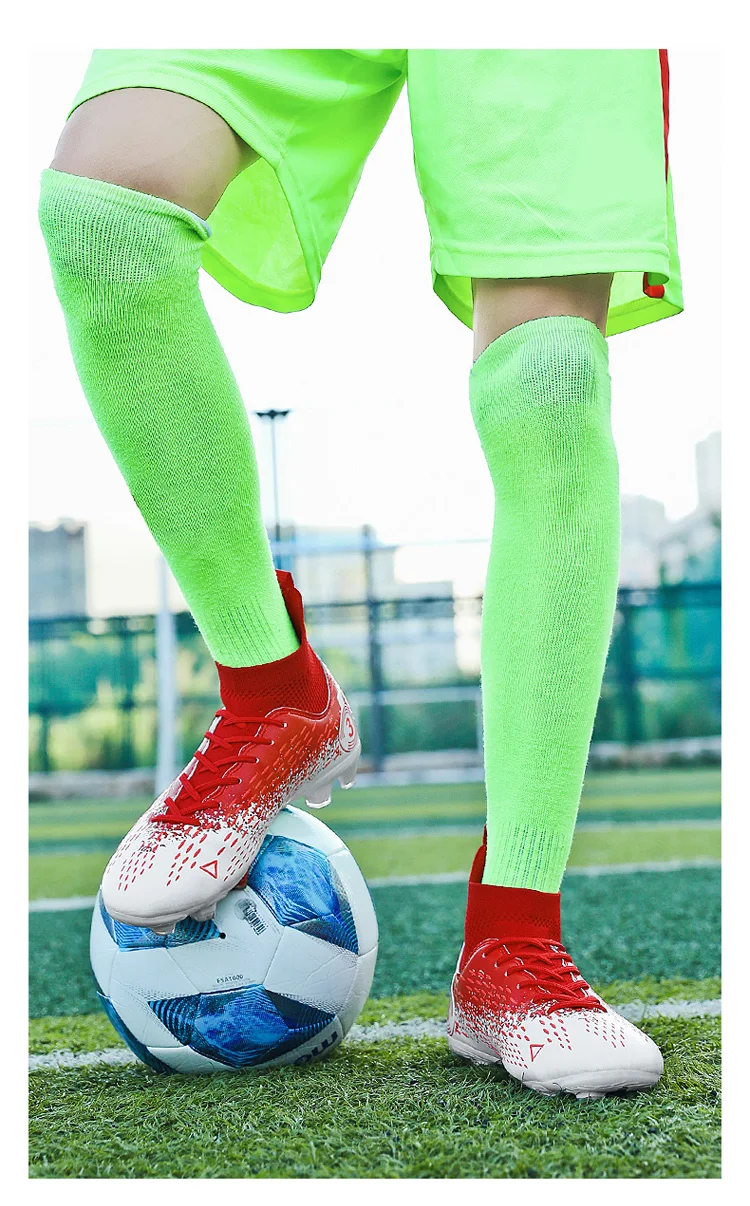 Vīriešu futbola apavi ar radzēm, sporta apavi, futzāla bērnu futbola zābaki, iekštelpu un āra treniņu apavi, neslīdoši apavi_voghion.com