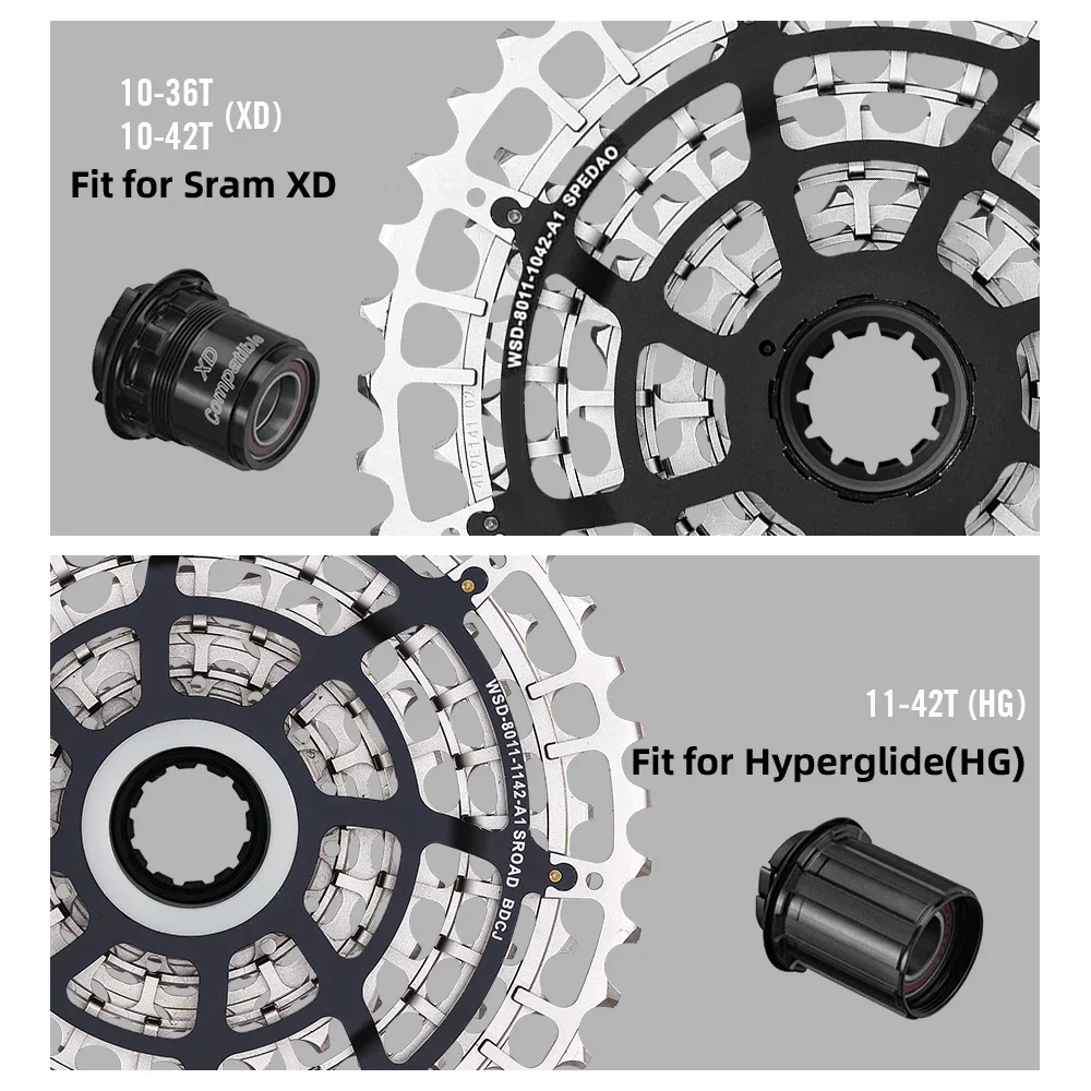 Bicycle Cassette Bike Freewheel SPEDAO 11S 11v 10-36T/10-42/11-42T MTB GX X1 NX M8000 11 Speed