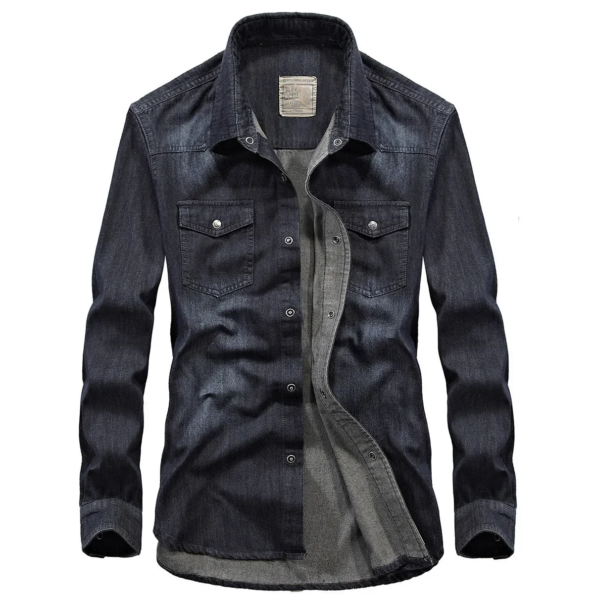 Spring Men's Denim Jeans Shirts Long Sleeve Cotton Single-Breasted Shirts Handsome Hombre Casual Jean Shirt Tops Men denim shirt long sleeved shirt