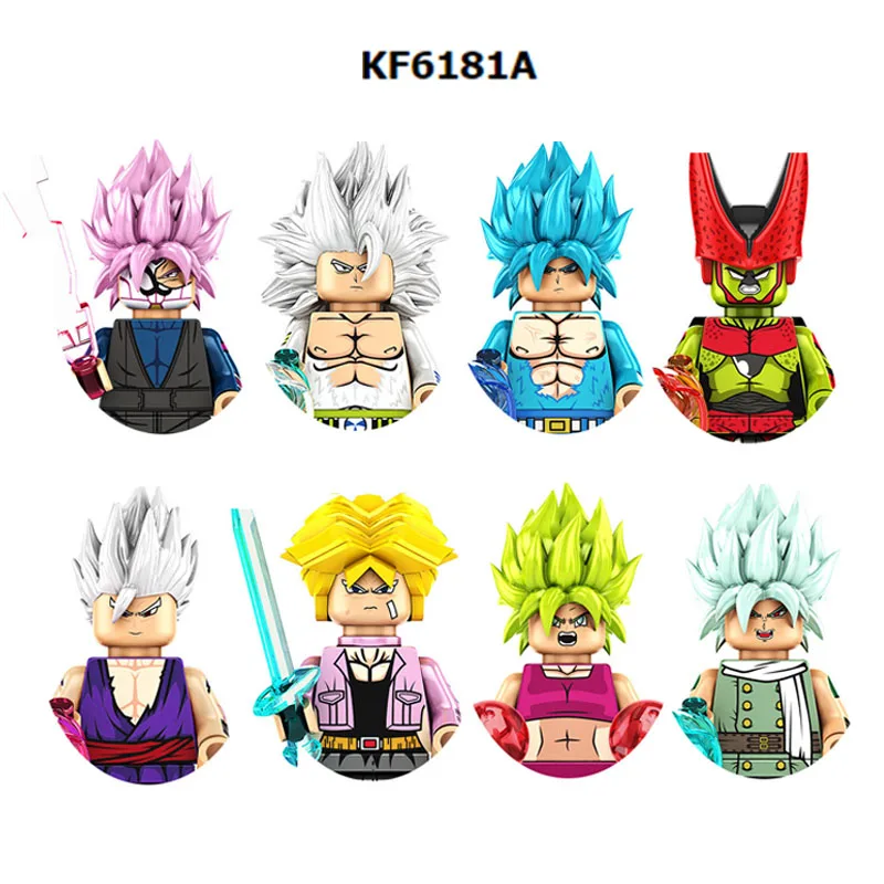 

KF6181A Dragon Ball Mini Building Blocks Anime Figure Son Goku Cell Trunks Image Puzzle Assembly Toy Bricks Gifts Wholesales