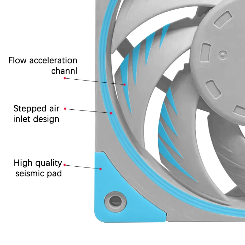 Caixa do Computador Cooling System Fan Kit pc Silencioso Fdb Cooler Cpu Alto Desempenho 8002500rpm 4pin Pwm 12cm 120 mm - Imagem 2