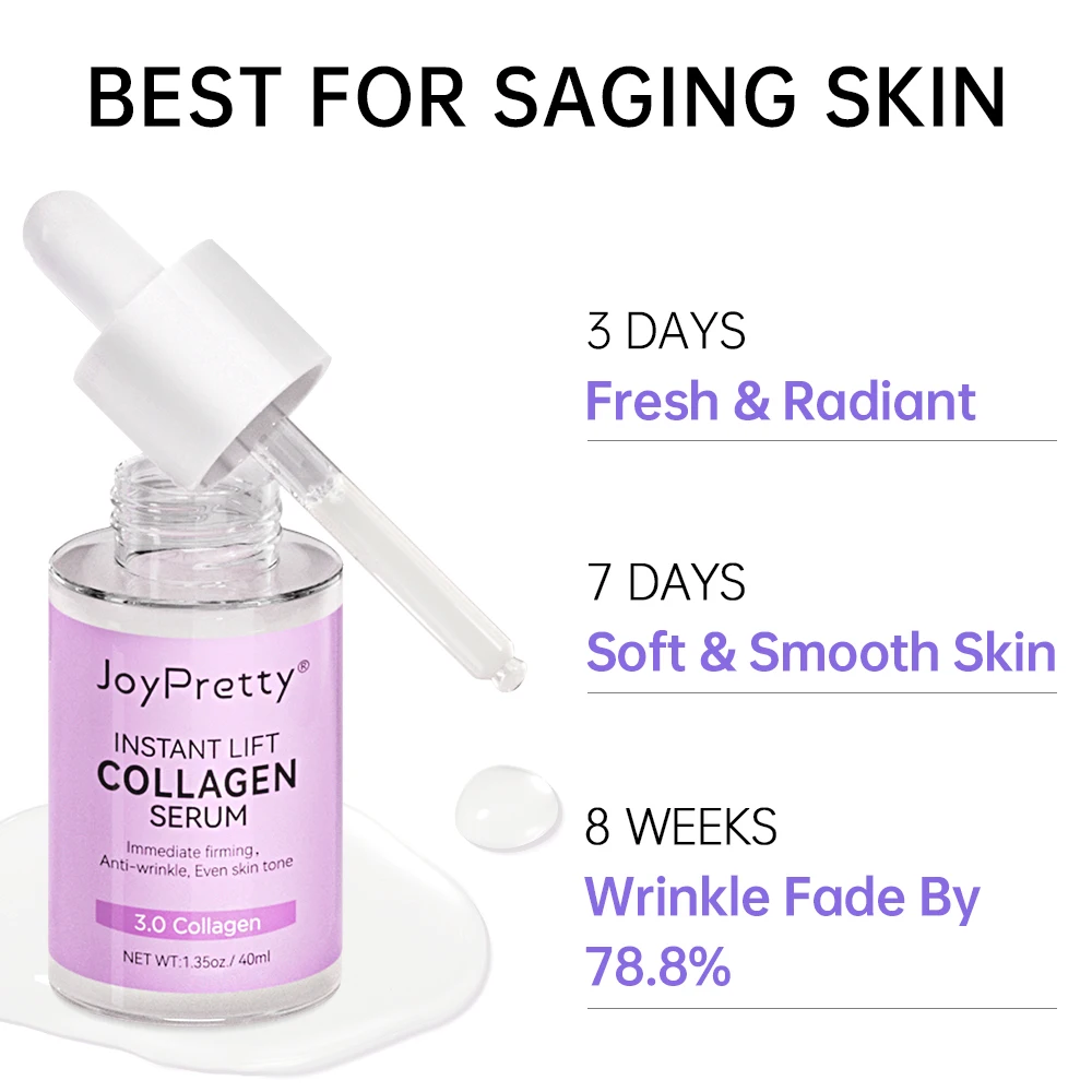 Collagen Whitening Facial Essence Anti-Aging Firming Skin Remover Wrinkle Moisturising Brightning Hyaluronic Acid Face Serum 6