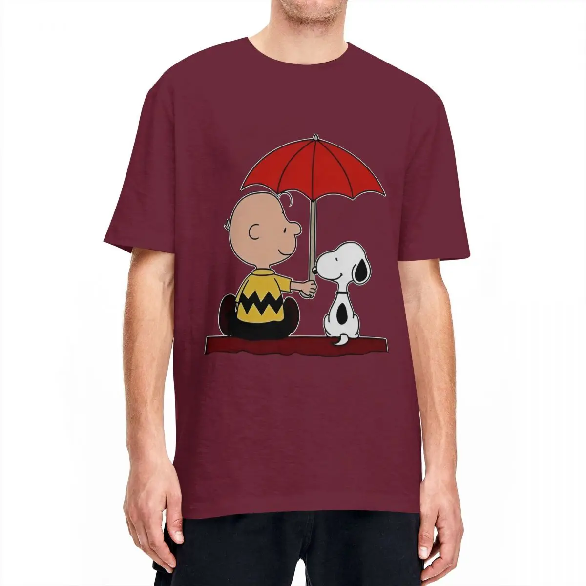 thumbnail image 1 of Camiseta de dibujos animados de Charlie Brown y Snoopy de Peanuts, camisetas divertidas de manga corta, camisetas de algodón puro con cuello redondo, camisetas de gran tamaño, 1 of 5