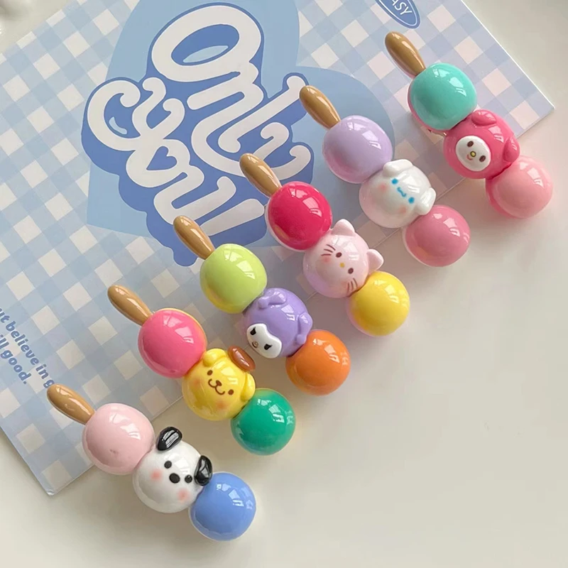 

Cinnamoroll Kuromi Pompompurin My Melody Pochacco Hello Kitty Sanrio Cute Candy-Colored Candy Cane Duckbill Clips Anime Gift