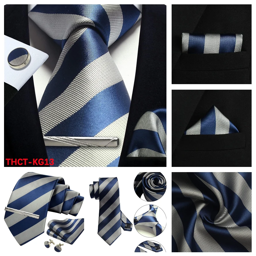 100 % Herren-Krawatten, klassisch, gestreift, Jacquard-gewebt, handgefertigt, für formelle Party, Hemd, Accessoires, Anzug, Krawatten, Krawatte – Detail 33