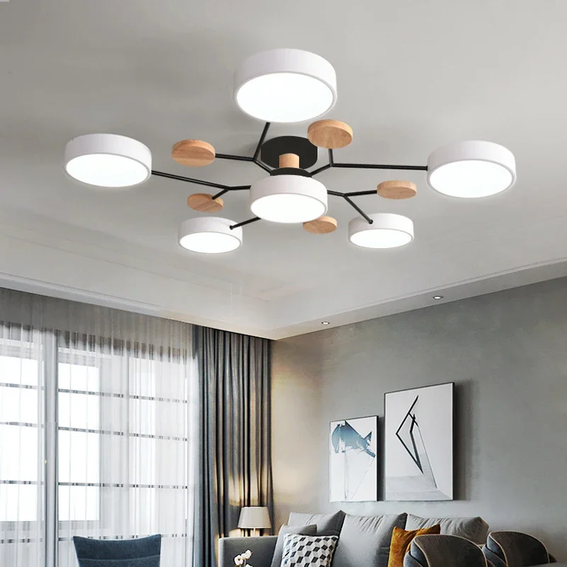 Modern LED Chandelier with 3 Different Colors Suitable for Living Room Bedroom Study Home Decoration Indoor Lighting AC90-260V-led chandelier,ceiling chandelier,art lighting fixtures
