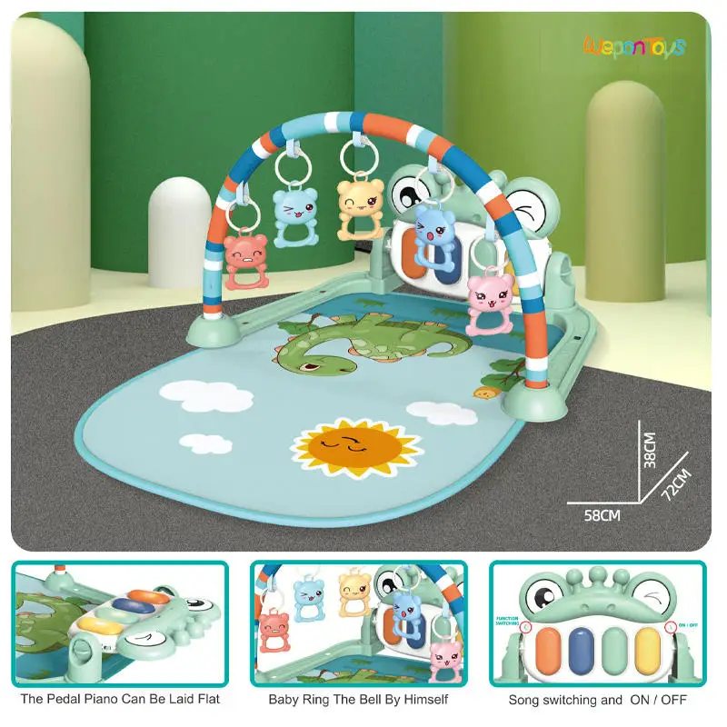 Baby Gym Play Mat Piano Cotton Mat Musical Light Activity Center For Infants Toddler Newborn Birthday Gift