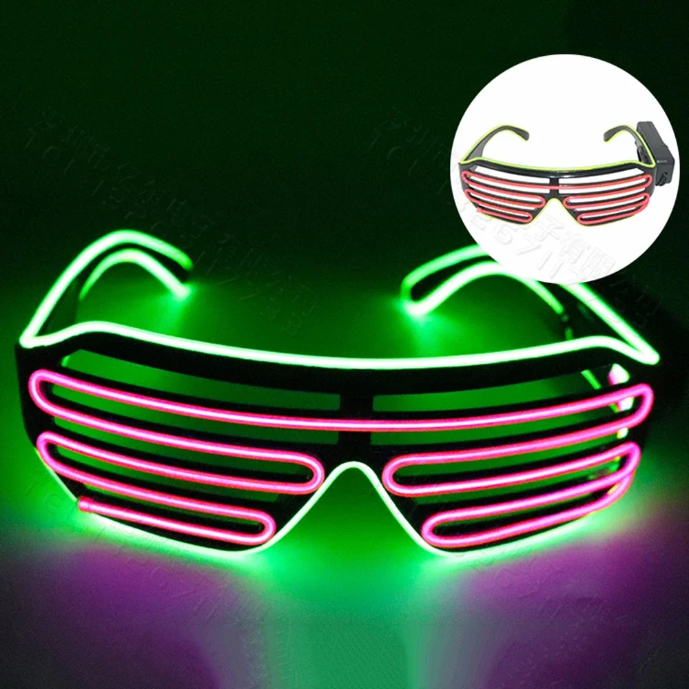 LED Wireless Glow-in-the-dark Glasses Neon Twinkling Sunglasses Suitable for Halloween Christmas Carnival Party glow sunglasses glow glasses