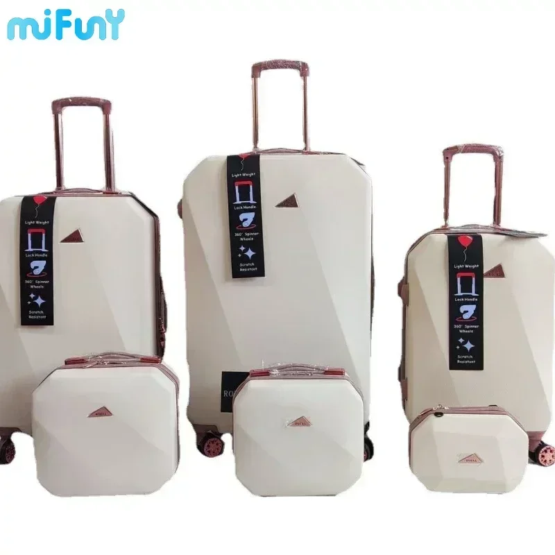 Mifuny Rolling Luggage ABS Trolley Case Universal Wheeled Travel Box Commercial Registration Lagre Capacity Code case Makeup Box