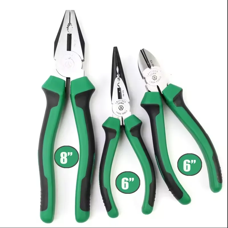 LAOA 8 Zoll industrielle Drahtschneider Cr-Ni Spitzzange Elektriker Werkzeuge Diagonalzange – Detail 10