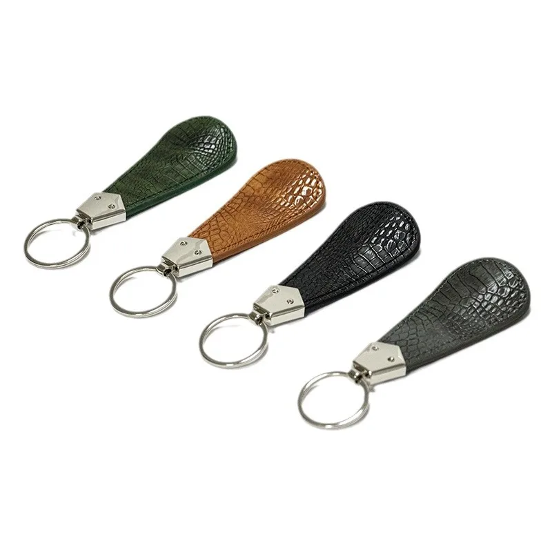 Schuhlöffel aus Metall, Mini-Schuhlöffel, Schuhheber, tragbarer Reise-Schuhlöffel mit Ledergriff, Abzugsschuhlöffel für Schlüsselanhänger – Detail 5